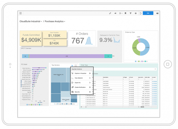 Infor Birst User Interface